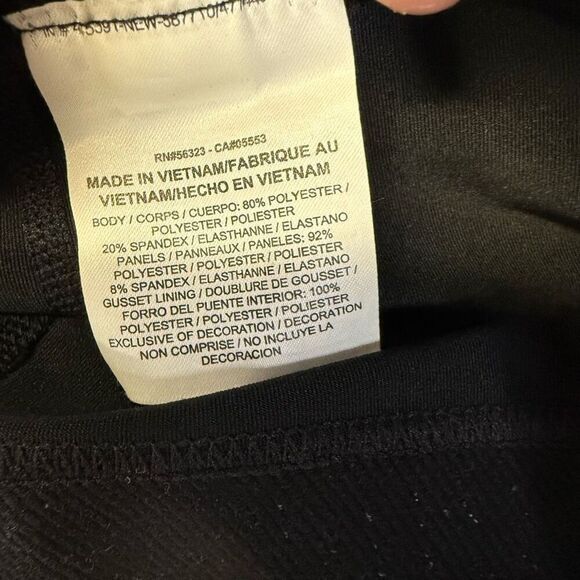 Nike Pro Womens Size Large Elastic Waist Cropped Leggings Black Pull On - Picture 4 of 7